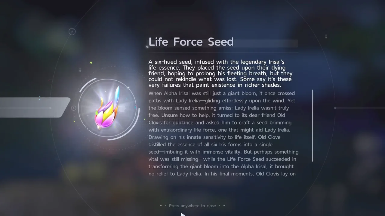 The Life Force Seed item details