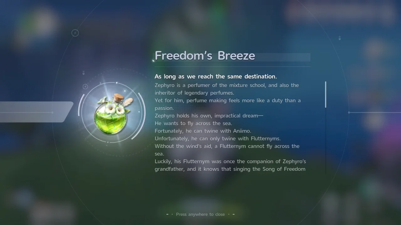 The Freedom's Breeze item details