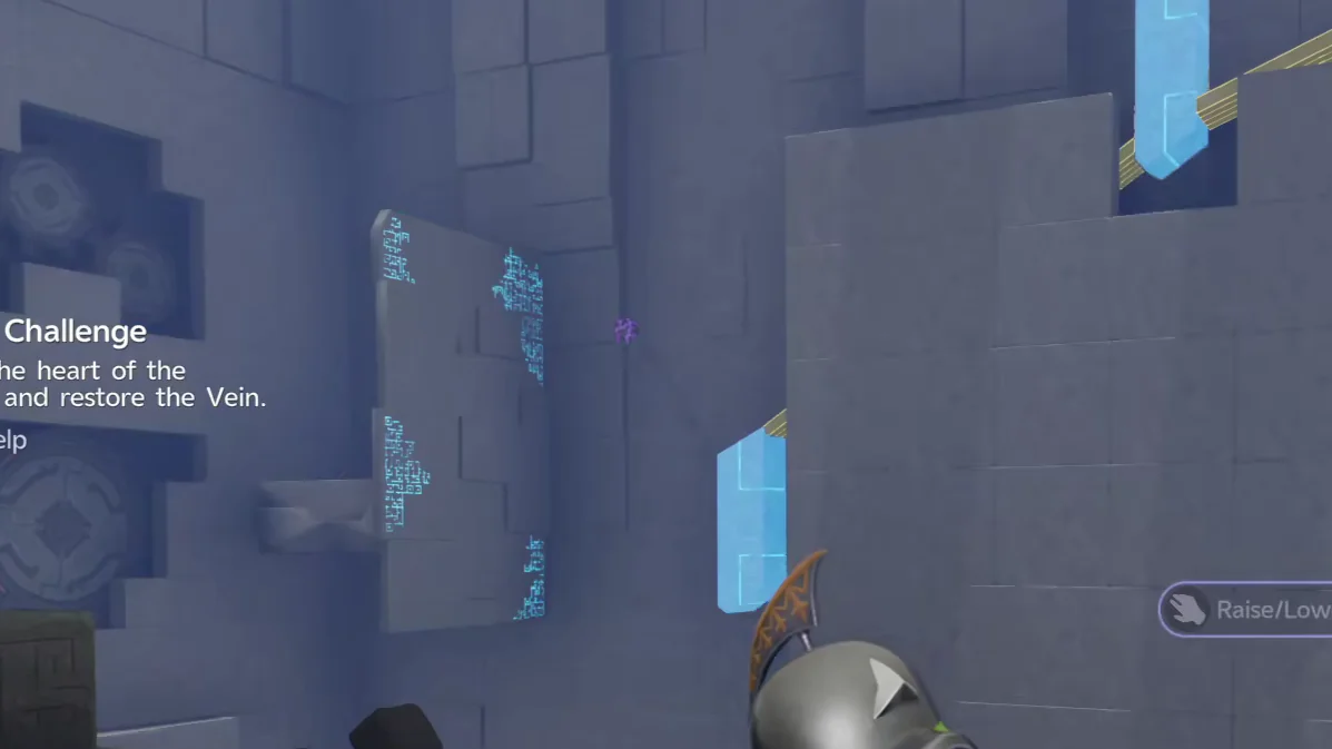The ball approaching the gap next to the Ram