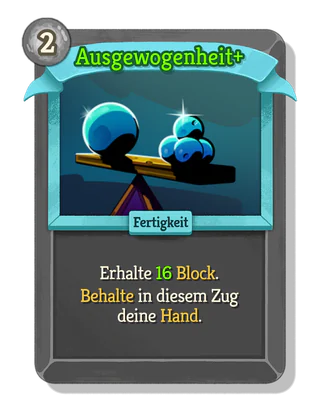Ausgewogenheit +