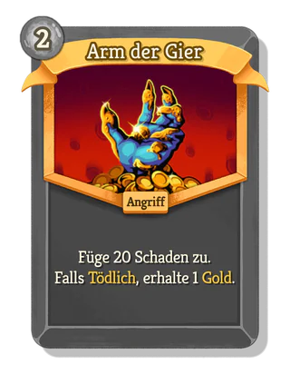 Arm der Gier