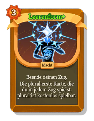 Leerenform +