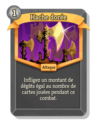 Hache dorée