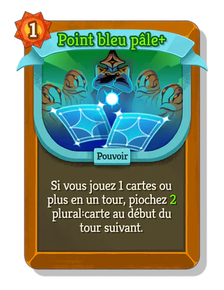 Point bleu pâle +