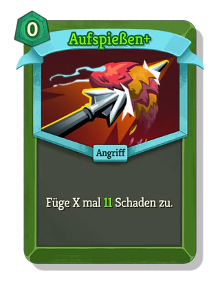 Aufspießen +