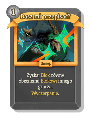 Dasz mi przepisać?